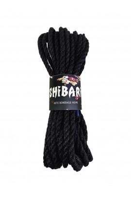 Джутовая черная веревка для шибари Feral Feelings Shibari Rope, 8м 