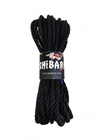 Джутовая черная веревка для шибари Feral Feelings Shibari Rope, 8м 