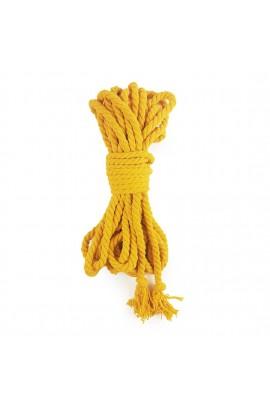 Хлопковая веревка BDSM 8 метров, 6 мм, цвет желтый