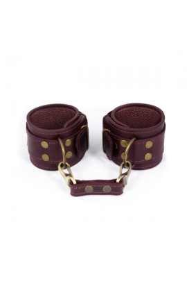 Purple Premium Handcuffs Lovecraft Genuine Leather