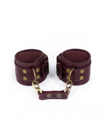 Purple Premium Handcuffs Lovecraft Genuine Leather