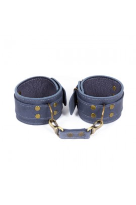 Blue Premium Leggings Lovecraft made of genuine leather in gift wrapping