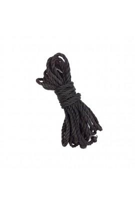 Джутовая веревка BDSM 8 метров, 6 мм, цвет черный