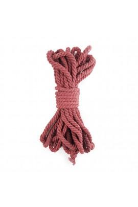 Хлопковая веревка BDSM 8 метров, 6 мм, цвет бургунд