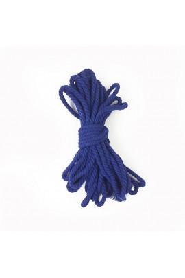 Хлопковая веревка BDSM 8 метров, 6 мм, цвет синий