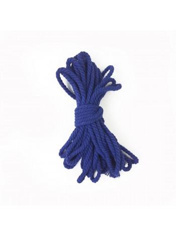 Cotton rope BDSM 8 meters, 6 mm, blue