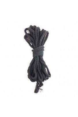 Хлопковая веревка BDSM 8 метров, 6 мм, цвет черный