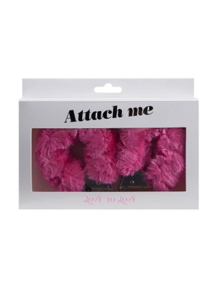 Soft Handcuffs with Plush Finish Love to Love Attach Me Pink
