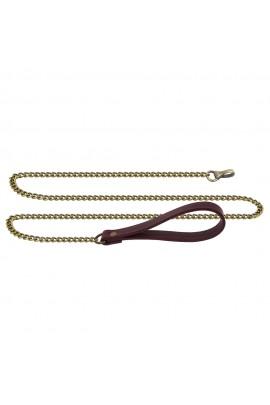 Purple bdsm leash LOVECRAFT, genuine leather, in gift wrapping