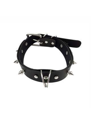 Ошейник с шипами и поводком Art of Sex - Collar Spikes and Leash
