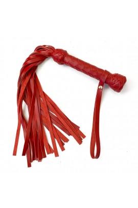 Флоггер маленький / мартинет, 30 хвостов по 35 см, цвет красный