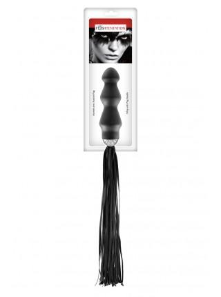 Флоггер с ручкой - анальным плагом Fetish Tentation Whip with Plug Handle