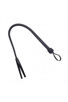 Плеть гибкая Снейк, натуральная кожа, цвет черный, длина - 80 см