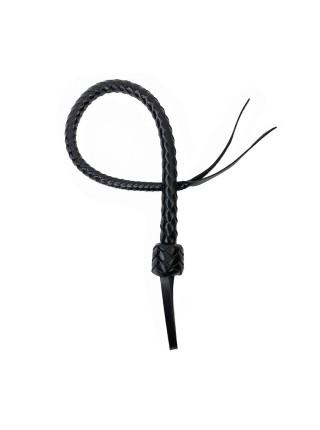 Батіг гнучкий Снейк, натуральна шкіра, колір чорний, довжина - 80 см