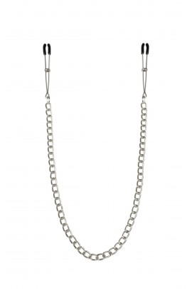 Тонкие зажимы для сосков с цепочкой Feral Feelings - Chain Thin nipple clamps, silver