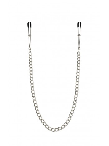 Тонкие зажимы для сосков с цепочкой Feral Feelings - Chain Thin nipple clamps, silver
