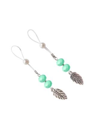 Nipple Jewelry Leaf Sexy Nipple Jewelry Mint