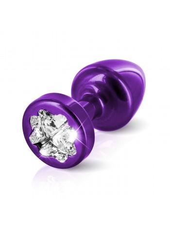 Алюминиевая пробка Diogol Anni R Clover Purple с кристаллом Swarovski