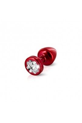 Гладкая пробка Diogol Anni R Clover Red 25мм с кристаллом Swarovski