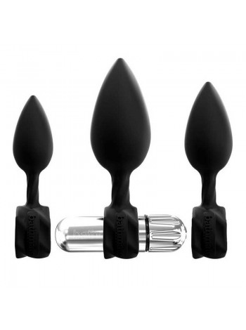 Набор анальных вибропробок Bathmate Anal Training Plugs VIBE, 2,5см - 3,1см - 3,8см