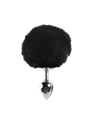 Metal Butt plug Rabbit Tail M Art of Sex - Metal Butt plug Rabbit Tail, Black