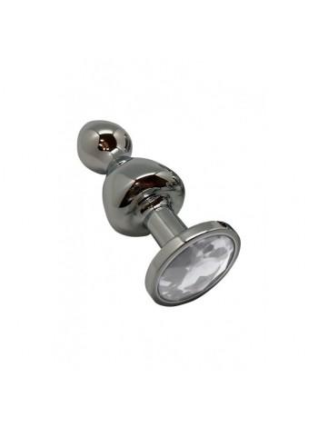 Анальна пробка Wooomy Lollypop Double Ball Metal Plug M