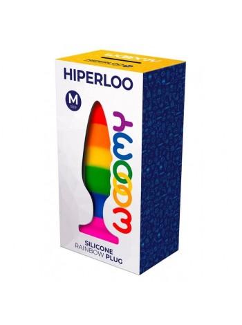 Анальна пробка Wooomy Hiperloo Silicone Rainbow Plug M