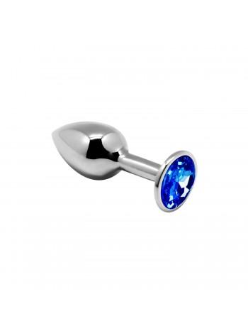 Металлическая анальная пробка с кристаллом Alive Mini Metal Butt Plug Blue S