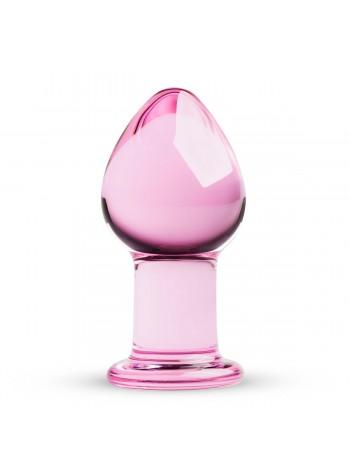 Розовая анальная пробка из стекла Gildo Pink Glass Buttplug No.27