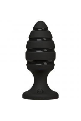 Анальний плаг зі спіральним каналом Doc Johnson Platinum Premium Silicone - The Blast - Black