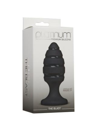 Анальний плаг зі спіральним каналом Doc Johnson Platinum Premium Silicone - The Blast - Black