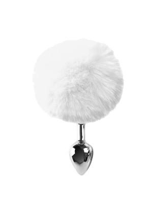 Metal anal congestion М Art of Sex - Metal Butt plug Rabbit Tail, Bily