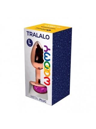 Butt plug Wooomy Tralalo Rose Gold Metal Plug MAGENTA L