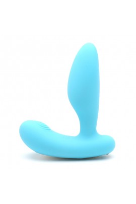 Анальная вибропробка и массажер простаты KissToy Gordon 2-in-1 Blue с пультом