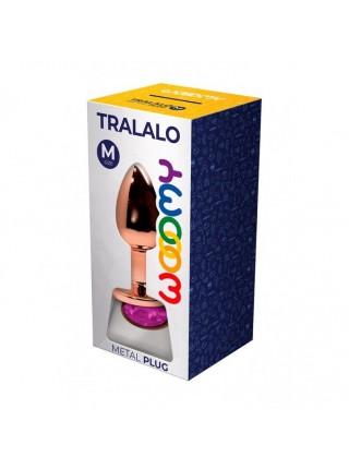 Butt plug Wooomy Tralalo Rose Gold Metal Plug MAGENTA M