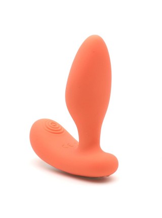 Анальная пробка и массажер простаты 2-в-1 KissToy Gordon Orange с дистанционным управлением