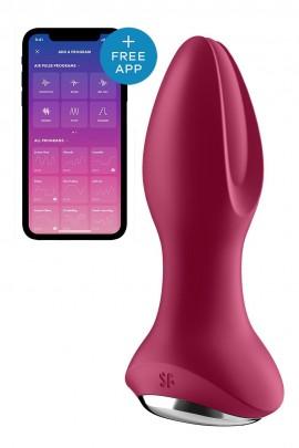 Anal Smart Vibro Processing with Pearl Massage Satisfyer Rotator Plug 2+ Violet