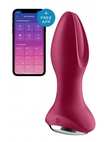Anal Smart Vibro Processing with Pearl Massage Satisfyer Rotator Plug 2+ Violet