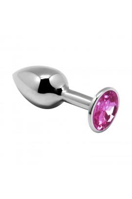 Металева анальна пробка з кристалом Alive Mini Metal Butt Plug Pink L
