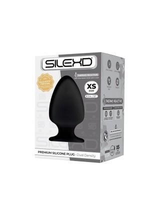 Анальная пробка SilexD (Model 1 size XS) двухслойная, силикон+Silexpan, диаметр 4,5см