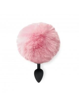Силиконовая анальная пробка М Art of Sex - Silicone Bunny Tails Butt plug, цвет Розовый, диаметр 3,5