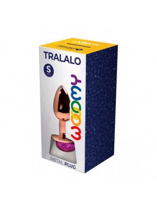 Anal plug Wooomy Tralalo Rose Gold Metal Plug MAGENTA S