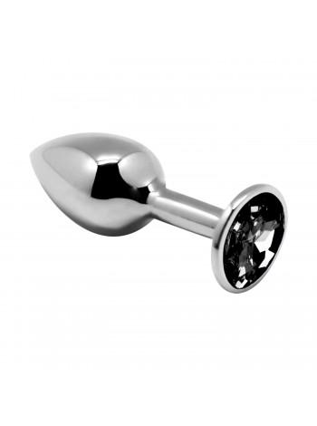 Металева анальна пробка з кристалом Alive Mini Metal Butt Plug Black L