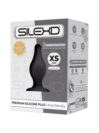 Анальная пробка SilexD (Model 2 size XS) двухслойная, силикон+Silexpan, диаметр 2,9см
