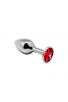 Metal anal plug with a crystal Alive Mini Metal Butt Plug Red S