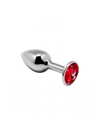 Металлическая анальная пробка с кристаллом Alive Mini Metal Butt Plug Red S