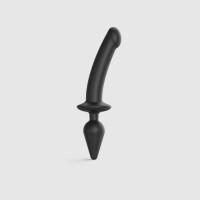 Anal plug with dildo 2in1 Strap-On-Me SWITCH PLUG-IN DILDO Black XXL, diameter 5.2/3.9 cm