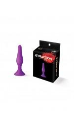 Анальная пробка на присоске MAI Attraction Toys №32 Purple, 10,5х2,5см