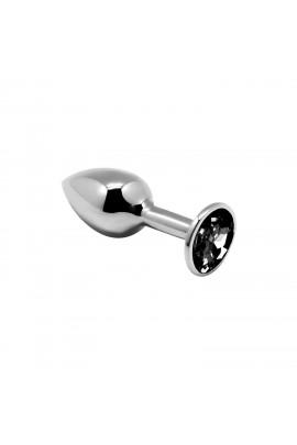 Metal anal plug with a crystal Alive Mini Metal Butt Plug Black S