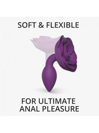 Silicone Butt Plug Love To Love OPEN ROSES S SIZE - PURPLE RAIN